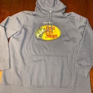 Bass Pro Steel Gray Logo Hoodie Sweatshirt XXL